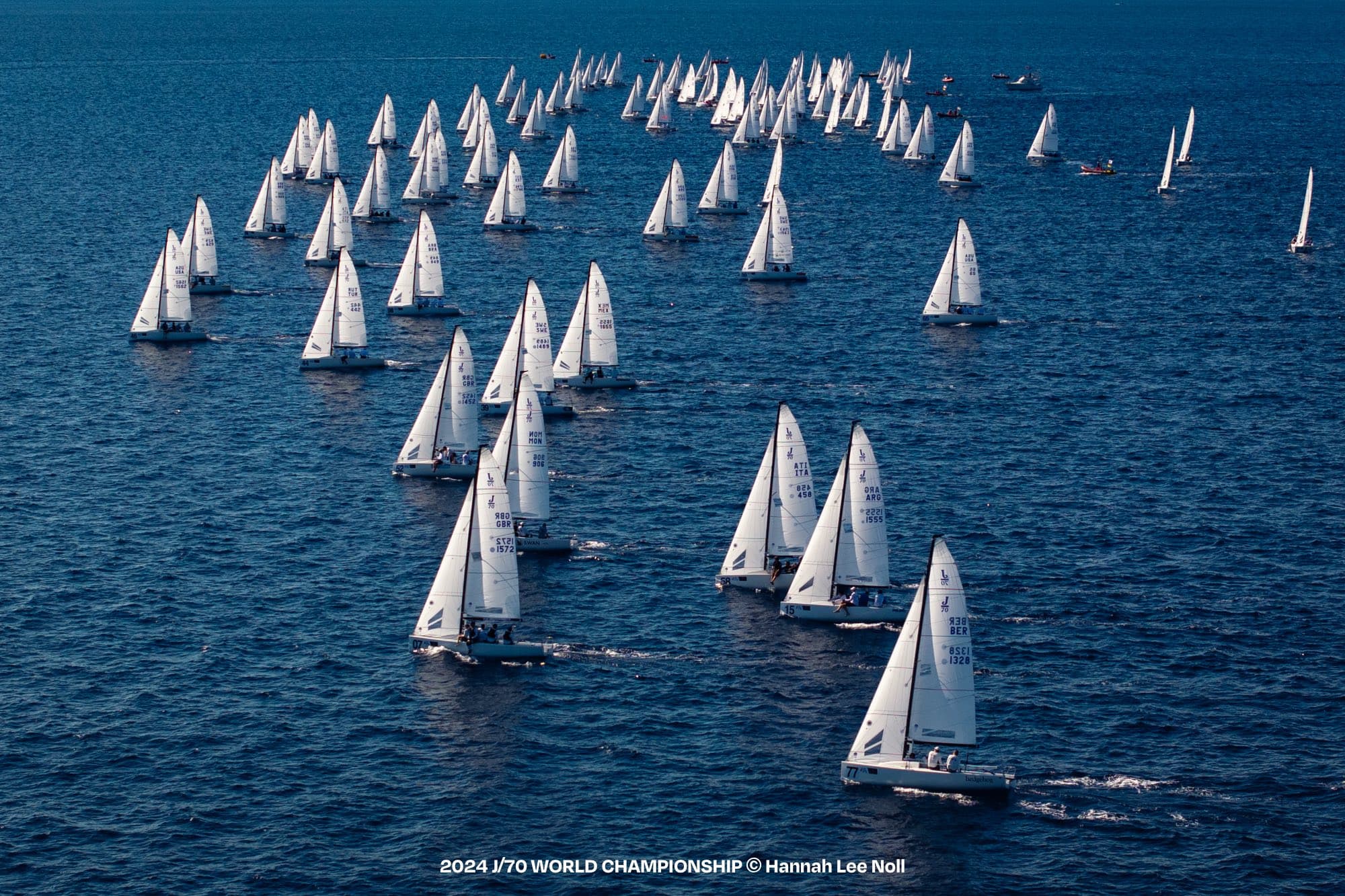 NAVO race management team coordinating a regatta on the water