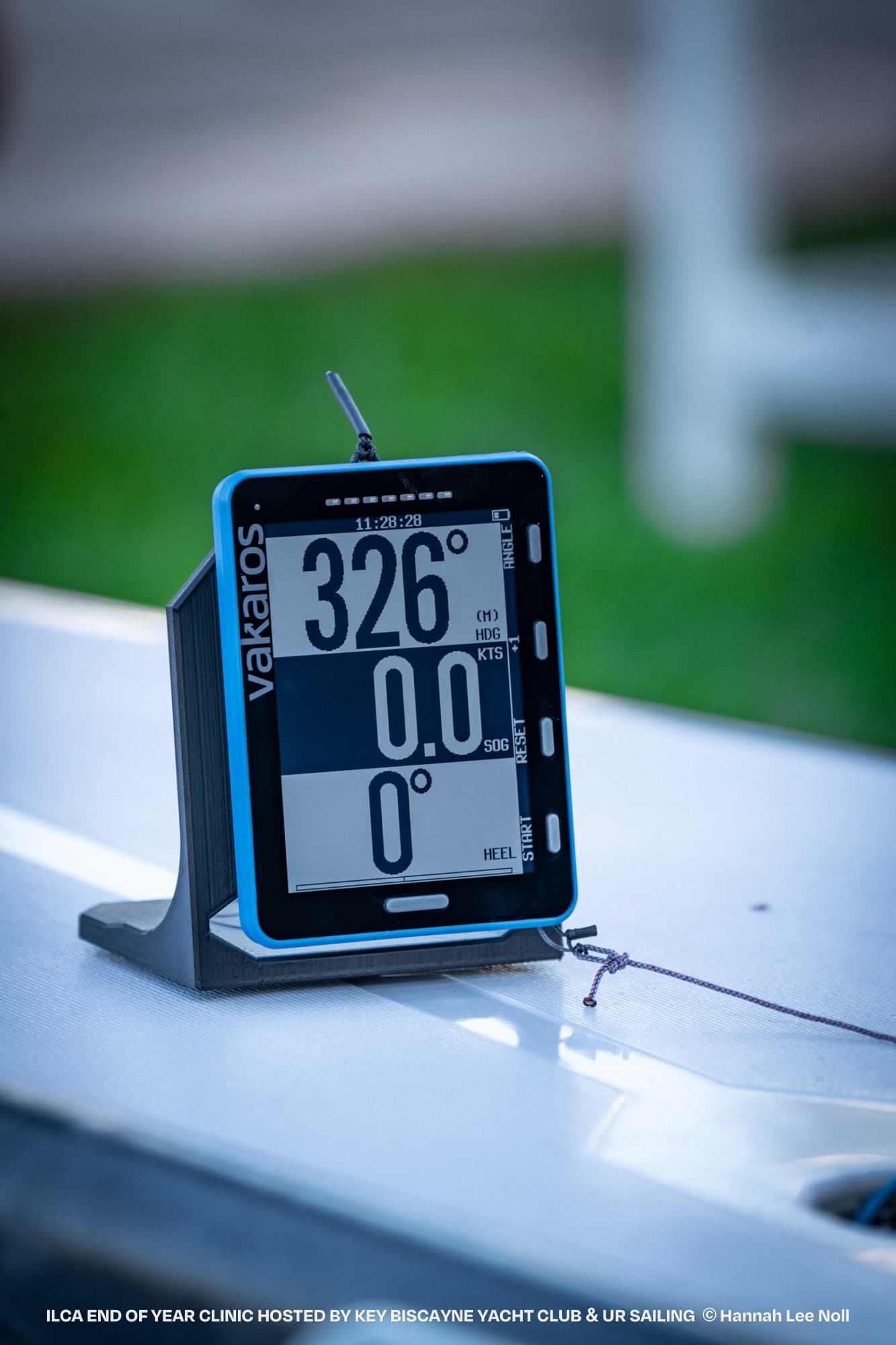 Race committee operating from the signal boat with a tablet